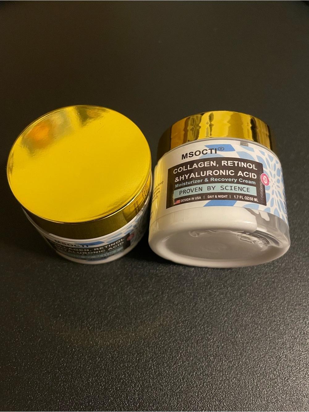 2 MSOCTI Collagen Retinol & Hyaluronic Acid Moisturizer - White/Gold